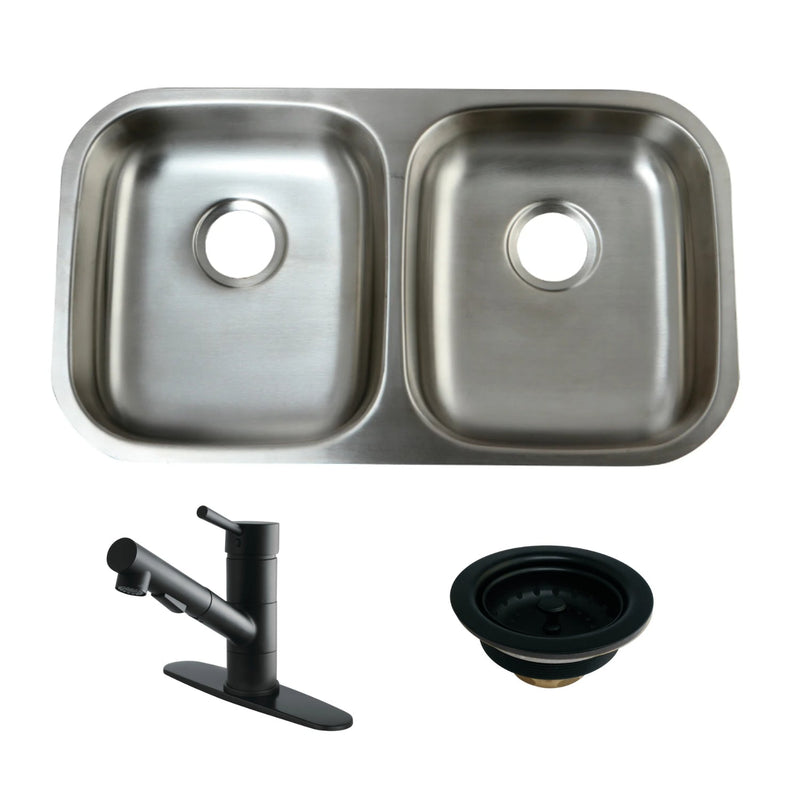 Kingston Brass 32 in. Kitchen Sink in Stainless Steel