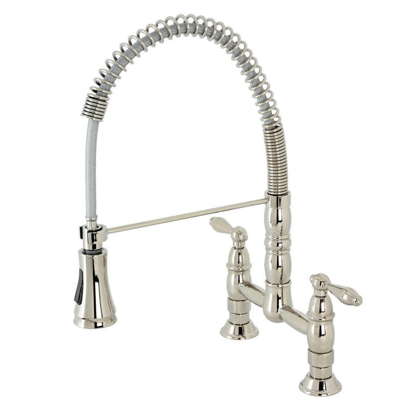 Kingston Brass GS1276AL Heritage Kitchen Faucet in Polished Nickel
