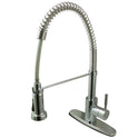 Kingston Sona GSY8881DL - Concord Single-Handle 1-or-3 Hole Deck Mount Pre-Rinse Kitchen Faucet, Polished Chrome