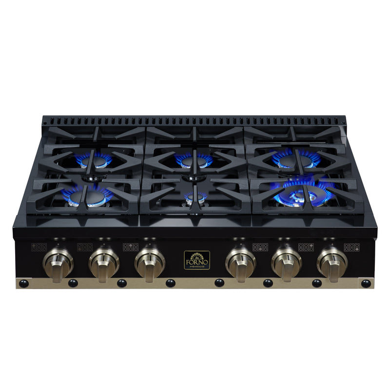 Forno FCTGS5799-36CPBLK 36 in. Gas Cooktop in Black