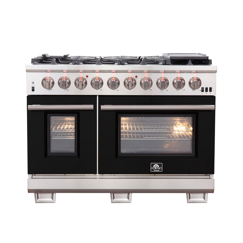 Forno FFSGS6260-48BLK Capriasca 48 in. Gas Range in Stainless Steel