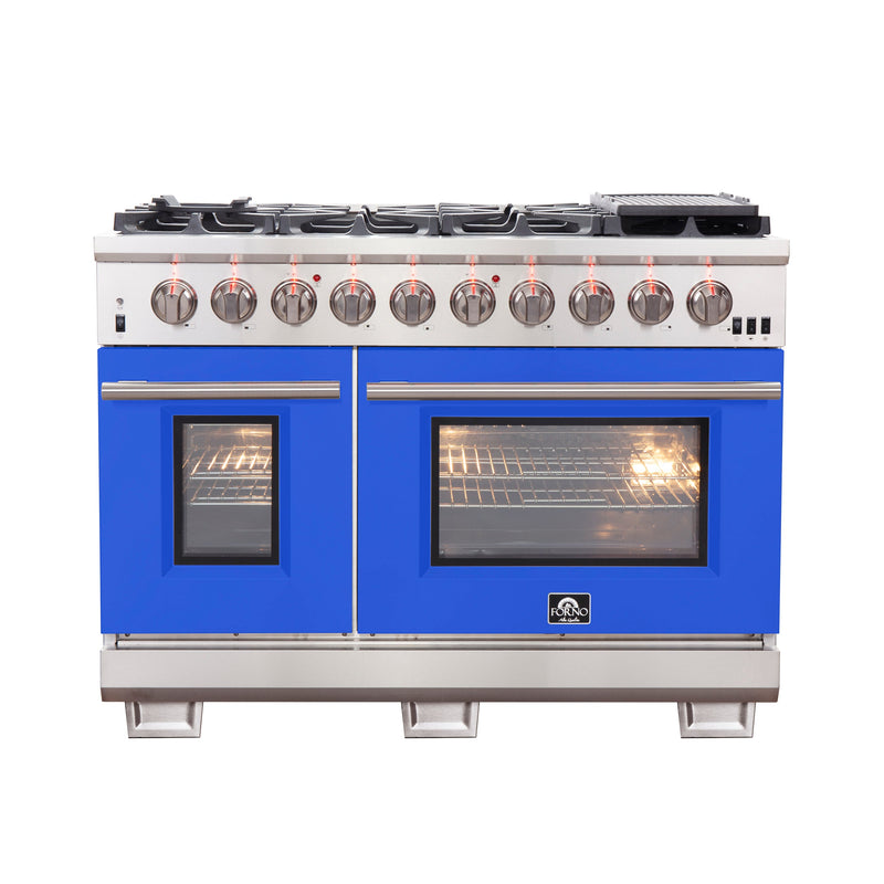Forno FFSGS6260-48BLU Capriasca 48 in. Gas Range in Stainless Steel