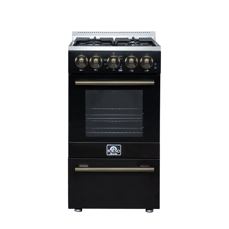 Forno FFSGS6265-20BLK 20 in. Gas Range in Black