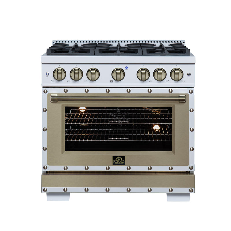 Forno FFSGS6299-36CPWHT 36 in. Gas Range in White