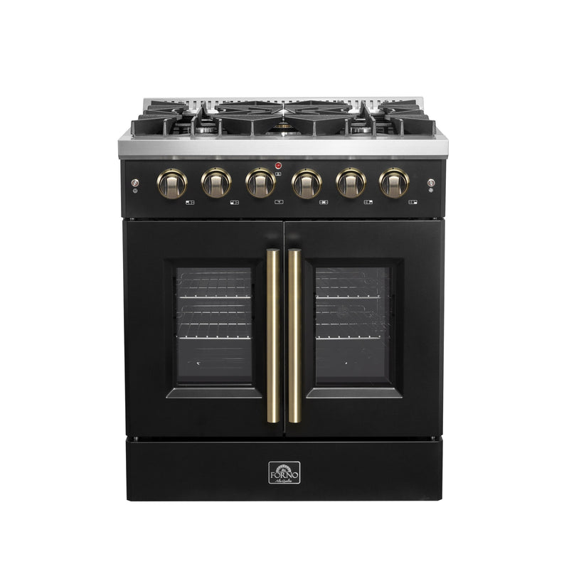 Forno FFSGS6444-30BLK Galiano 30 in. Gas Range in Black