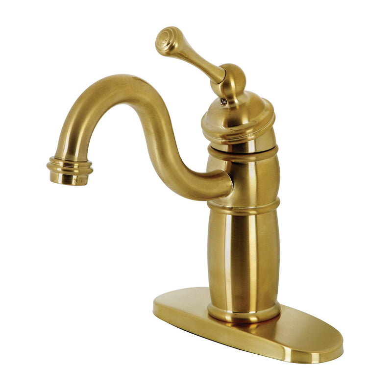 Kingston Brass KB1487BL Heirloom Bar & Prep Faucet in Brushed Brass