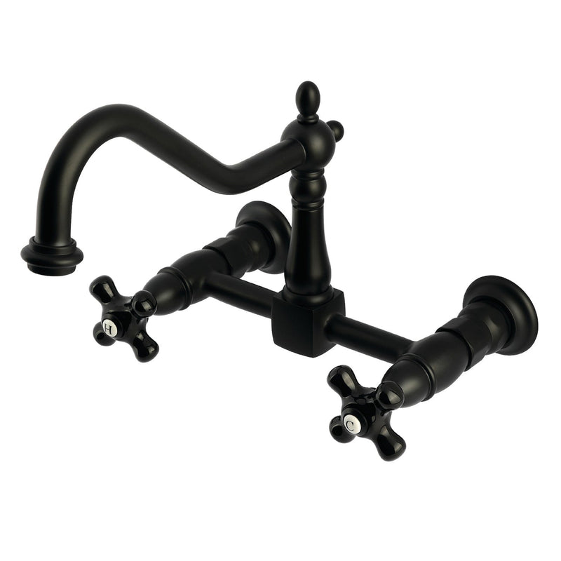 Kingston Brass KS1240PKX Duchess Kitchen Faucet in Matte Black