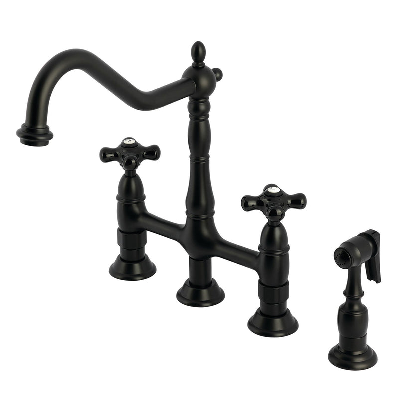 Kingston Brass KS1270PKXBS Duchess Kitchen Faucet in Matte Black
