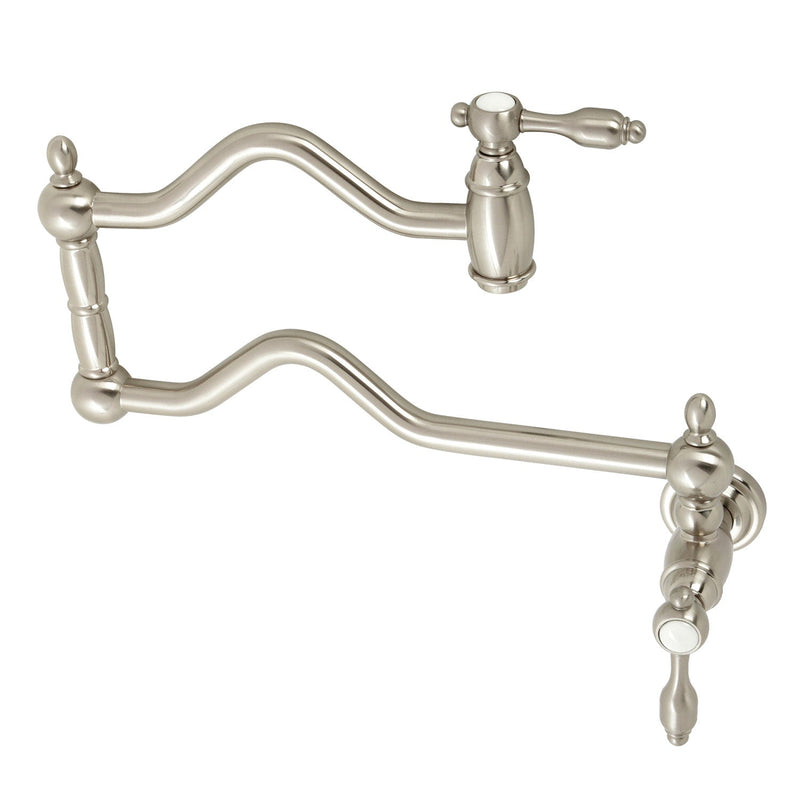 Kingston Brass KS2108TAL Heirloom Pot Filler in Brushed Nickel