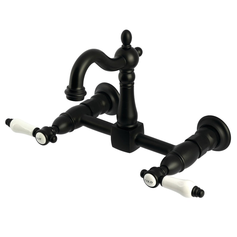 Kingston Brass KS2440BPL Heirloom Kitchen Faucet in Matte Black