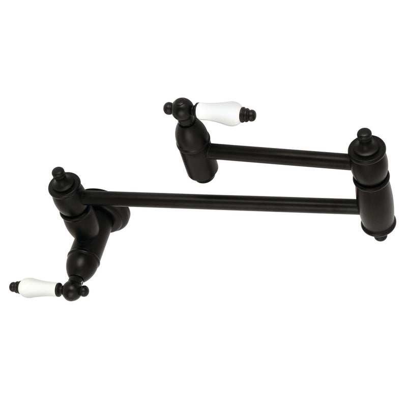 Kingston Brass KS3100PL Heirloom Pot Filler in Matte Black