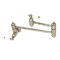 Kingston Heirloom KS3106PL - Restoration Two-Handle 1-Hole Wall Mount Pot Filler Faucet, Polished Nickel