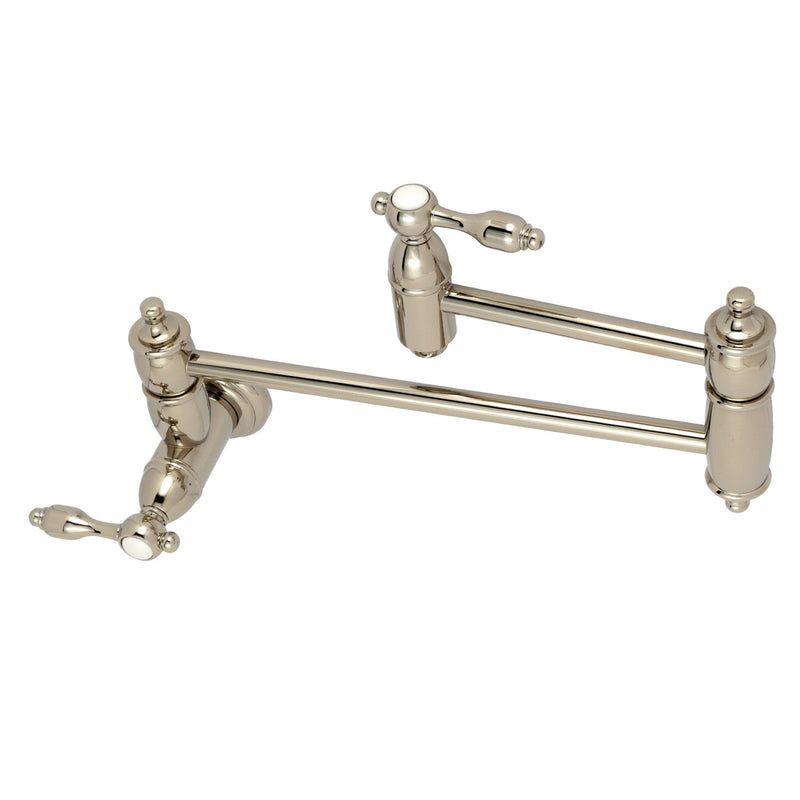 Kingston Brass KS3106TAL Heirloom Pot Filler in Polished Nickel