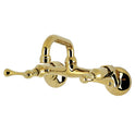 Kingston Tulare KS312PB - Kingston Two-Handle 2-Hole Wall Mount Bar Faucet, Polished Brass