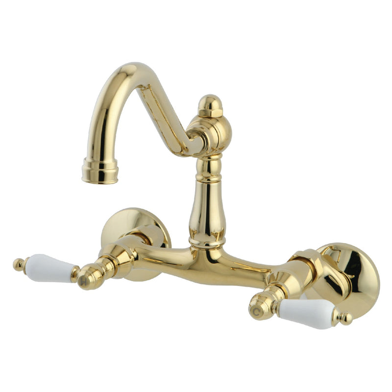 Kingston Brass KS3222PL Heirloom Kitchen Faucet in Polished Brass