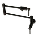 Kingston Sona KS4105DL - Concord Two-Handle 1-Hole Wall Mount Pot Filler Faucet, Oil Rubbed Bronze