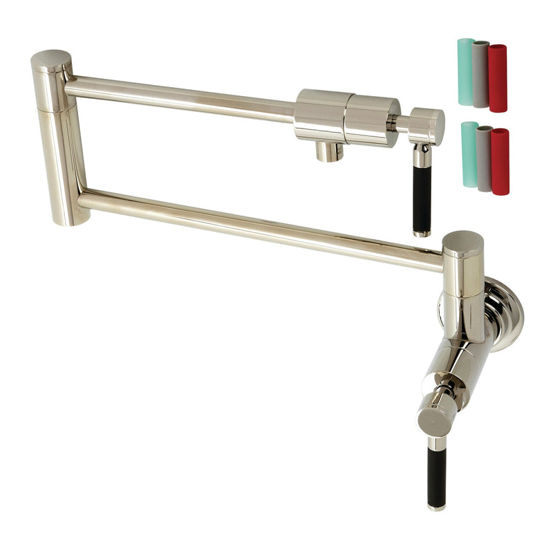 Kingston Brass KS4106DKL Pot Filler in Polished Nickel