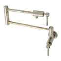 Kingston Sona KS4106DL - Concord Two-Handle 1-Hole Wall Mount Pot Filler Faucet, Polished Nickel