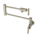Kingston Sona KS4108CML - Manhattan Two-Handle 1-Hole Wall Mount Pot Filler Faucet, Brushed Nickel