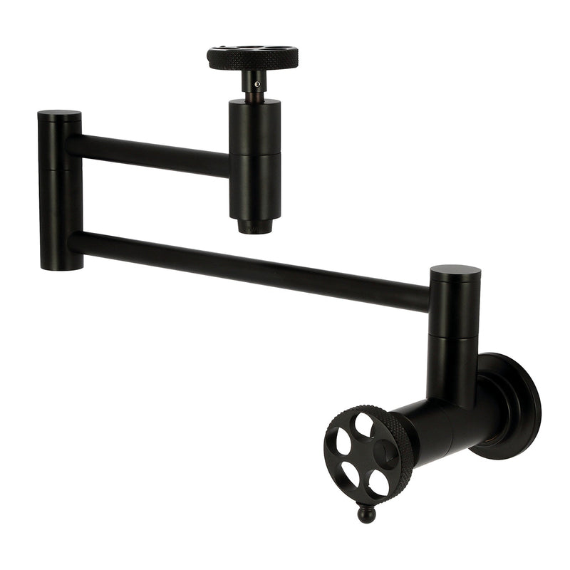 Kingston Brass KS8100RKX Pot Filler in Matte Black