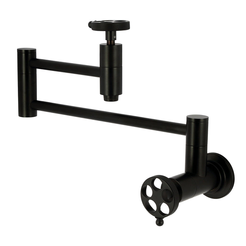 Kingston Brass KS8100RKZ Pot Filler in Matte Black
