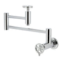 Kingston Sona KS8101CG - Fuller Two-Handle 1-Hole Wall Mount Pot Filler Faucet, Polished Chrome
