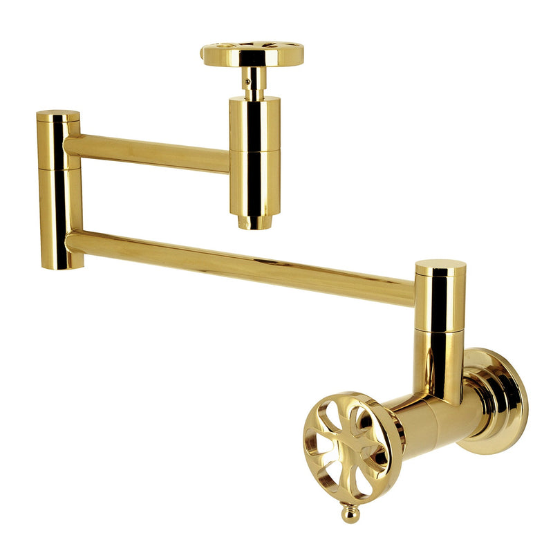 Kingston Brass KS8102RX Pot Filler in Polished Brass