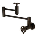 Kingston Sona KS8105CG - Fuller Two-Handle 1-Hole Wall Mount Pot Filler Faucet, Oil Rubbed Bronze