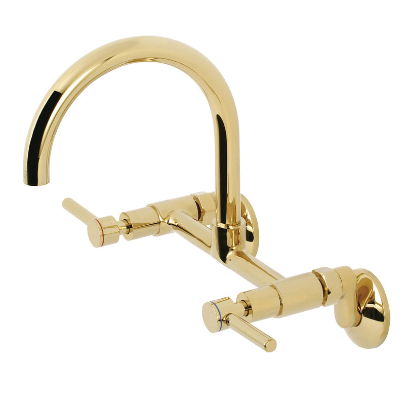 Kingston Brass KS814PB Kitchen Faucet in Polished Brass