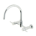 Kingston Sona KS8171DL - Concord Two-Handle 2-Hole Wall Mount Bridge Kitchen Faucet, Polished Chrome