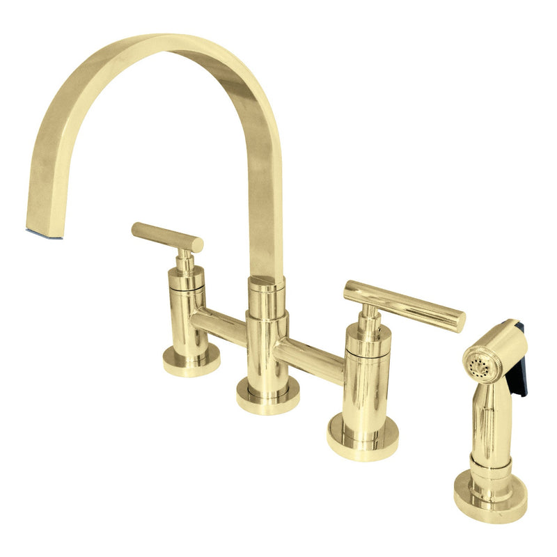 Kingston Brass KS8262CMLBS Kitchen Faucet in Polished Brass