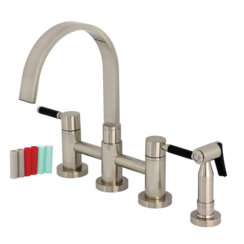 Kingston Brass KS8268DKLBS Kitchen Faucet in Brushed Nickel