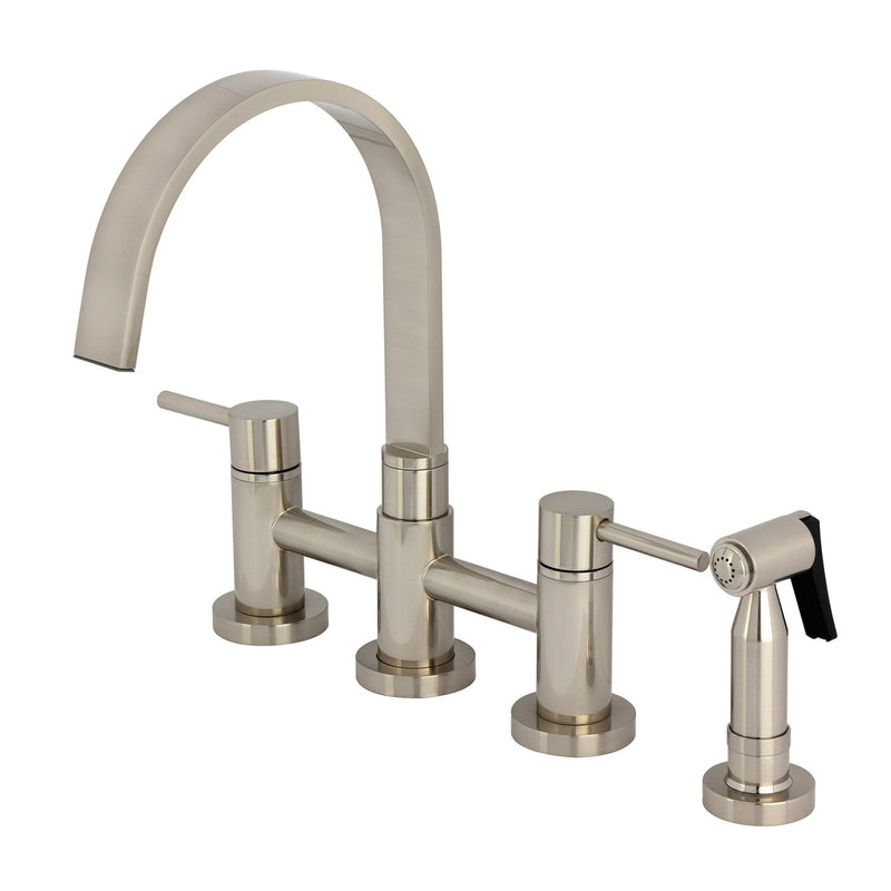Kingston Brass KS8268DLBS Kitchen Faucet in Brushed Nickel