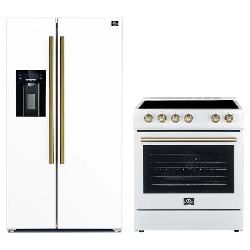 Forno FBDL-003-10US 30 in. Appliance Package in White
