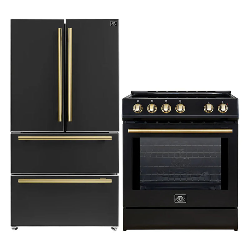 Forno FBDL-014-13CAUS 30 in. Appliance Package in Black