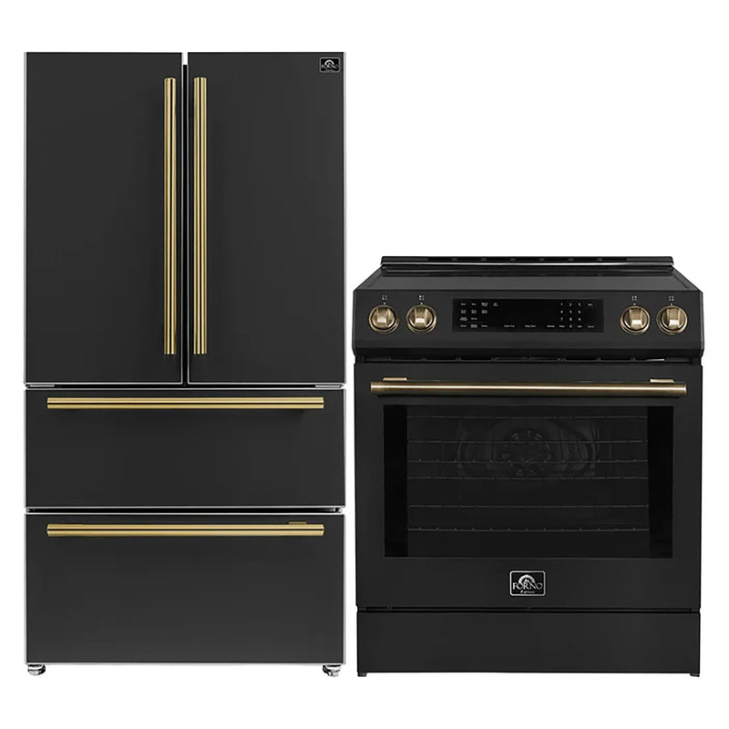 Forno FBDL-015-13CAUS 30 in. Appliance Package in Black