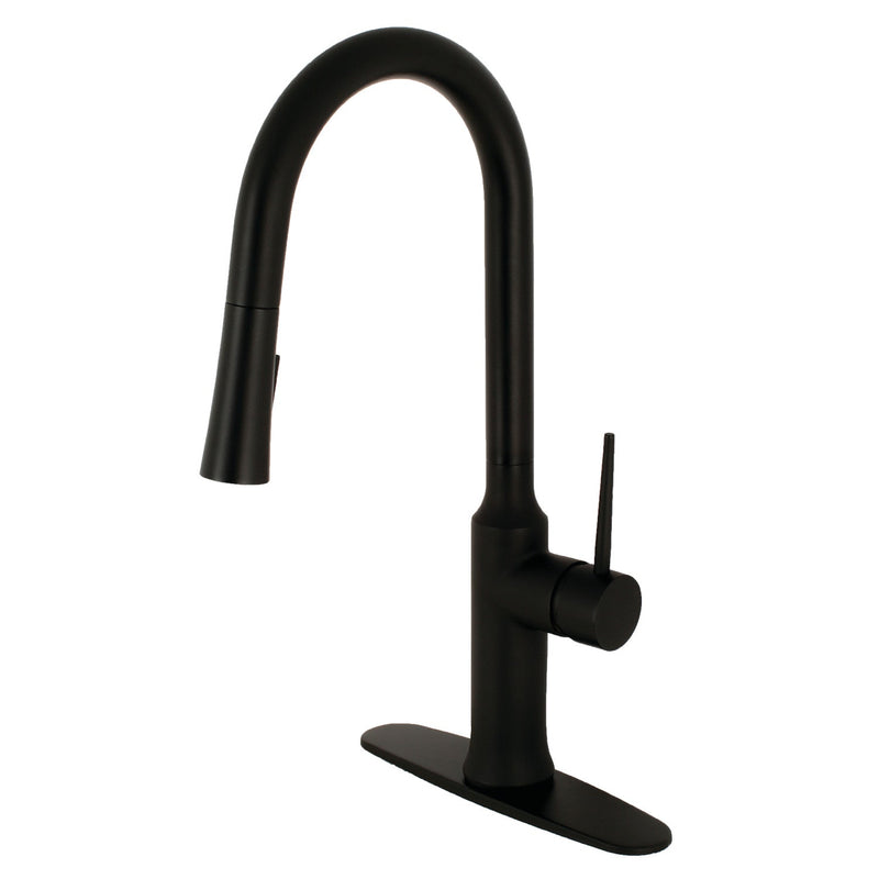 Kingston Brass LS2720NYL Kitchen Faucet in Matte Black