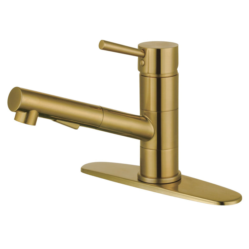 Kingston Brass LS8403DL Kitchen Faucet in Brushed Brass