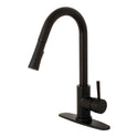 Kingston Sona LS8620DL - Concord Single-Handle Pull-Down Kitchen Faucet, Matte Black