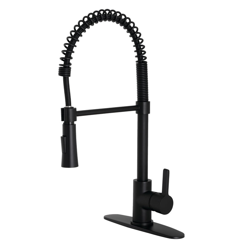Kingston Brass LS8670CTL Kitchen Faucet in Matte Black