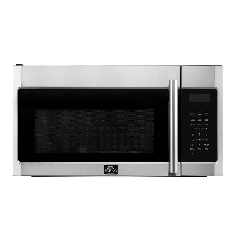 Forno Fornace 30-Inch Over the Range Convection Microwave, Stainless Steel – 1.5 cu.ft, 300 CFM Vent, Touch Control, LED Light Forno