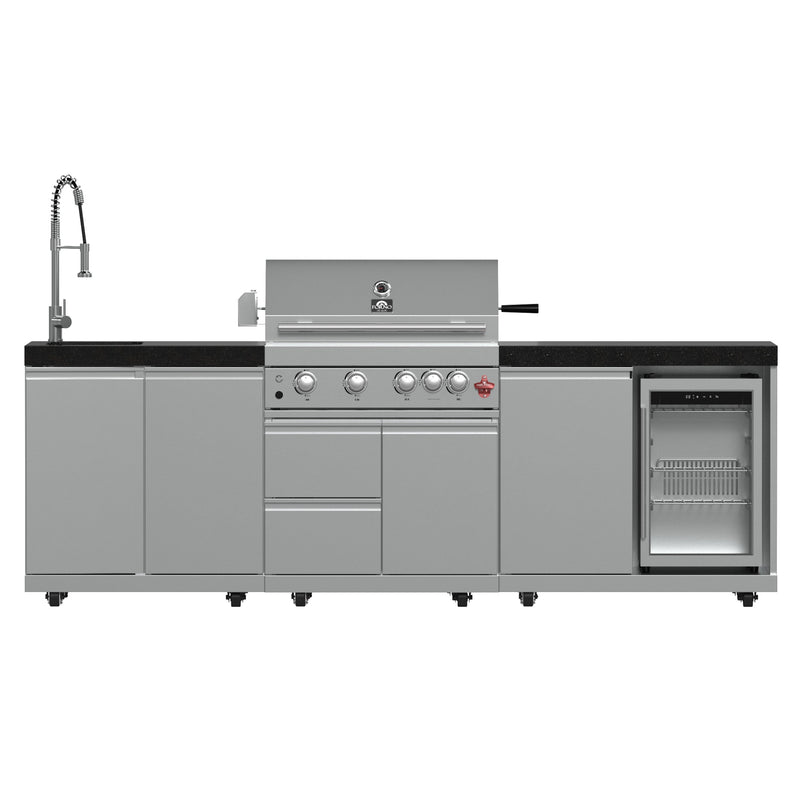 Forno FODKT2506BLK Bulnes 30 in. Outdoor Kitchen Set in Stainless Steel
