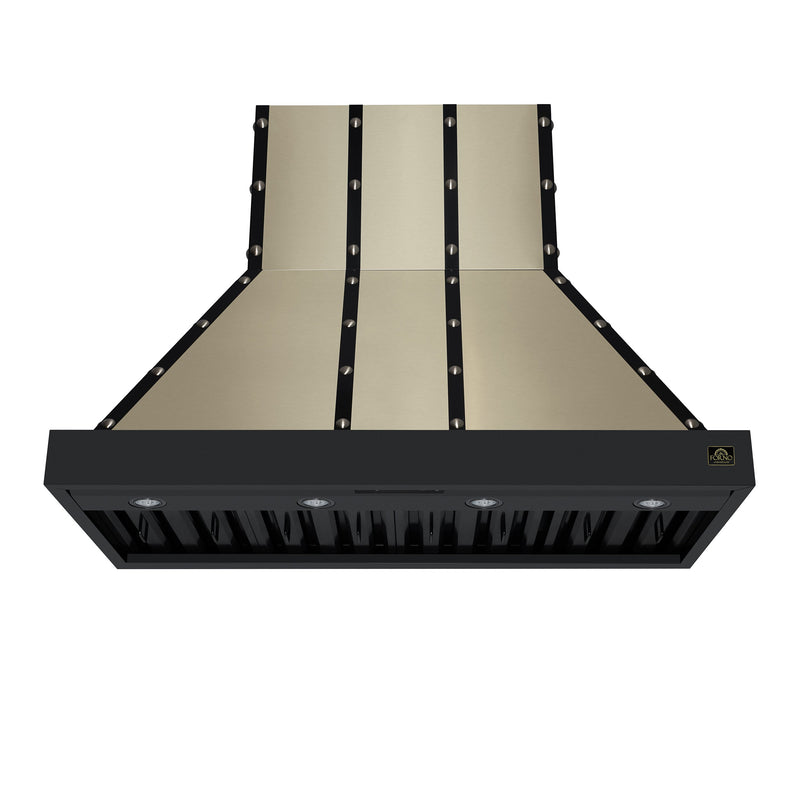 Forno FRHWM5099-48CPBLK 48 in. Wall Mount Range Hood in Black