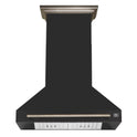 Forno Aria 36 Inch Wall-Mounted Range Hood in Black