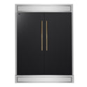 Forno Maderno 2-28-Inch Wide Convertible Refrigerator/Freezer in Black, Decorative Trim, 27.2 cu.ft, 84-Inch High, ENERGY STAR Certified