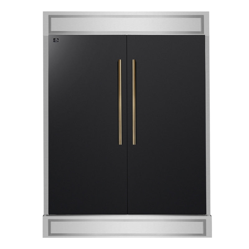 Forno FFFFD1722-60MG-BLK Maderno 28 in. Side-by-Side Refrigerator in Black