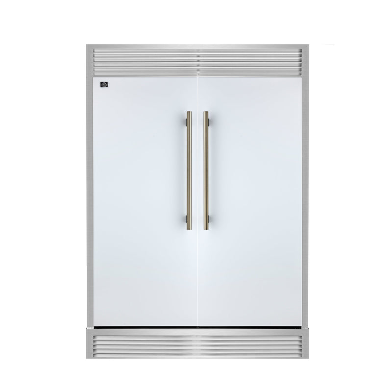 Forno FFFFD1722-60SG-WHT Maderno 28 in. Side-by-Side Refrigerator in White