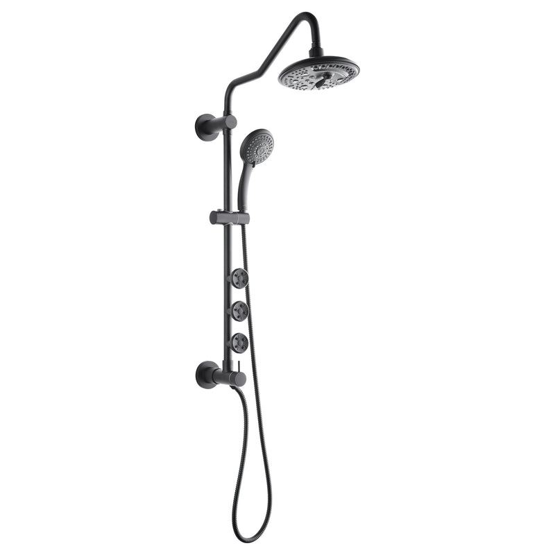 Forno SC32BK-C8 Shower Set in Matte Black