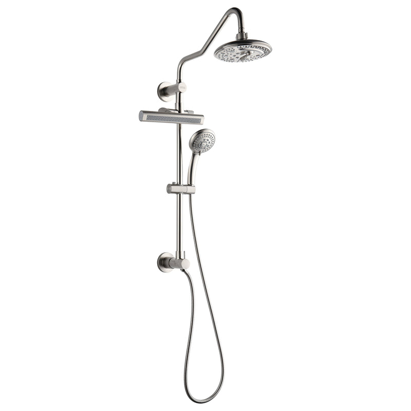 Forno SCW2BN-C8 Shower Set in Brushed Nickel