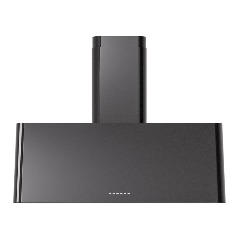 ILVE UAG36BK Nostalgie II 36 inch Wall Mount Range Hood with 600 CFM, 3 Speed + Intensive, Front LED Light Bar (Glossy Black)